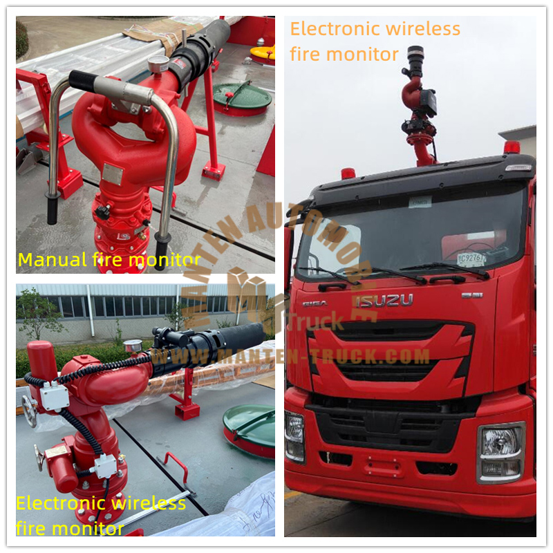 Water Sprinkler Tank Fire Truck Performance With Different Fire Monitor