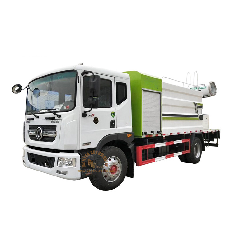 Dongfeng 4x2 190 Hp 10 Tons Dust Suppression Truck With Rear Machine System.